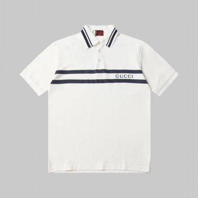 高品质 g家条纹印花polo短袖 这款单品出自Gucci Lido系列 设计灵感源自意大利海岸的夏日风情和海滩俱乐部 早秋系列聚焦基础廓形与经典细节 匠心呈献日