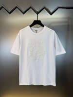 顶级版本★Loewe罗意威Ss25春夏新款字母大幅刺绣短袖T恤 Hk专柜同步上新 超高品质280克双纱面料 原版定制，刺绣工艺，舒适柔软透气 休闲宽松版型 潮流