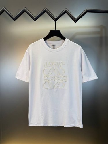 顶级版本★Loewe罗意威Ss25春夏新款字母大幅刺绣短袖T恤 Hk专柜同步上新 超高品质280克双纱面料 原版定制，刺绣工艺，舒适柔软透气 休闲宽松版型 潮流