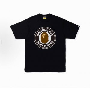 00185款Bape 字母印花短袖T恤 男女同款 码数Smlxlxxl 黑色，白色