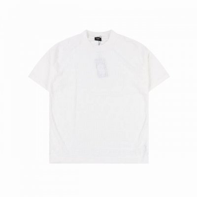 fendi 芬迪 25Ss 满印双F凹凸提花套装短袖T恤 原版开模。定制360G毛巾面料，定制的人造丝。61%粘胶纤维，32%锦纶，7%棉纶。 材料做工细节均与