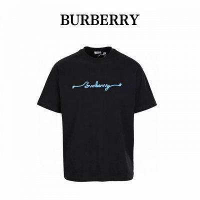 Burberry巴宝莉Bbr 绳字绣花短袖T恤 原版购入4500购入，面料采用210G全棉磨毛面料制成，定制绣花粗绳。粗绳 码起订量，染色还原原版。颜色一致无色