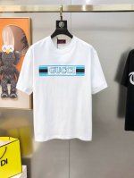 G*Cci 古齐2025春夏新款原单男士圆领短袖T恤 专柜同步售卖 爆款高端品质 高版本 Os版型阔版 印胶印花立体刺绣字母Logo设计 定制进口双股100%纯
