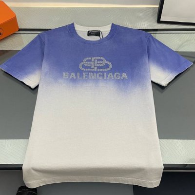 上新 纯原臻品 顶级原版复刻 女生版 Balenciaga巴黎世家2025Ss新款渐变锁扣短袖T恤 原版面料高版本高品质 网红明星同款 32支双水后240G纯棉