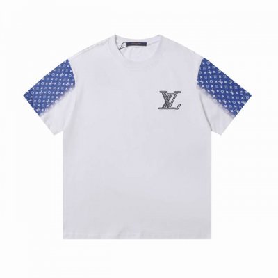 上新 高版本 louis Vuitton 路易威登 老花肩膀短袖 对色定染面料 超精细平网印花工艺 采用细致纱网材质做网板 定染纯棉面料 更加体现图案逼真立体感