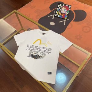 上新 evisu福神2025新款男士字母烫金短袖 颜色 白 尺码 S-Xxl s码 肩宽44 胸围96 衣长68 适合身材 -120斤 m码 肩宽46 胸围10