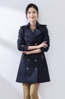B家新款中长款风衣外套 款号 129972 颜色 宝蓝色 尺码 S M L Xl Xxl Xxxl