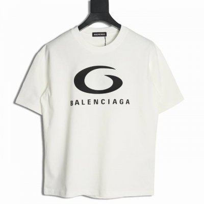 Balenciaga 巴黎世家 25Ss 圆环印花短袖T恤 面料采用定制240G 26支特滑双股精棉平纹高密无尘全棉布料。前幅高密度加厚，走线平整，代工品质，全
