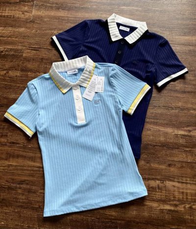 lacoste法国鳄鱼女装25春夏新款坑条设计时尚撞色修身短袖Polo衫 Df7281 法式老钱的代表，懒Chil的运动休闲风百搭还舒适，春夏季节试穿了新品的针