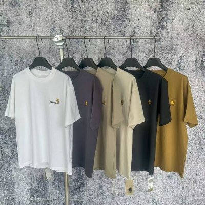 9026 挂拍 Carhartt Wip 卡哈特 经典刺绣Logo英文组合圆领短袖T恤 面料：16支纯棉潮牌双纱260克 码数：S M L Xl 颜色：黑 白