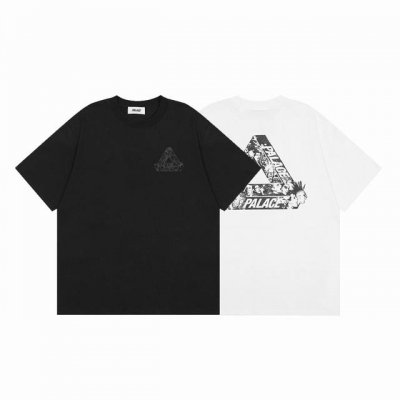 palace 欧美人像三角形字母Logo夏季短袖新款男女T恤衫 颜色： 白色 黑色 尺码：M L Xl Xxl 价格p： 三标齐 款号：