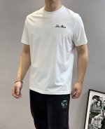 200 Loro Piana25S夏季圆领短袖，原单品质推荐！标签化的撞色高密度3D刺绣字母Logo .引入眼帘的品牌字母标识！采用定制190G丝光棉面料，上身
