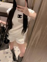 上新 chaen* 小香 中古背心短裤套装 减龄高级一套 颜色 白色 黑色 码数 Sml见尾图