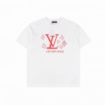 louis Vuitton 路易威登 红色Logo印花短袖T恤 材质:采用高版本280G双纱精梳棉 面料洗水 不缩水 手感软糯 上身舒服 工艺：采用进口颜料 前