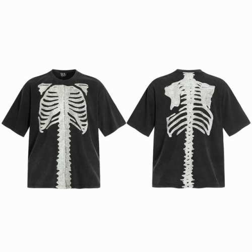 saint 洗水复古骨架短袖T恤 颜色：洗水黑 p价： 码数： M L Xl Xxl 款号：2148
