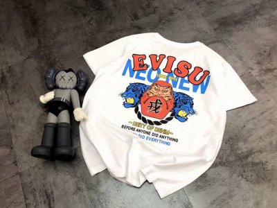用料非常足 高端款随意对比 福神 短袖T恤 男女同款 半袖 情侣款 面料工艺： 1.260G重磅纯棉，100%棉，恰到好处的克重，上身有型不显轻飘，也不厚重不压