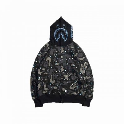 上新 高版本 Bape 夜光星空蓝嘴单帽卫衣 形象让你成为最靓仔 官网发售款｜超级推荐｜超人气单品 亮点满满 秋冬宽松连帽卫衣 不起球不变形 原装包装 正品细节