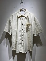 loe*We罗*威 双面穿！2025春夏新款男女同款短袖牛仔衬衣，意大利原厂订单渠道，极具个性高级风，标志Logo图案印花设计，采用洗水面料设计！定制原版进口洗