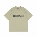 牛油果绿 顶级版本Fear Of God Fog Essentials 复线黑标硅胶男女情侣明星同款宽松纯棉透气短袖T恤 fog宽松的版型设定 喜欢宽松的 正常