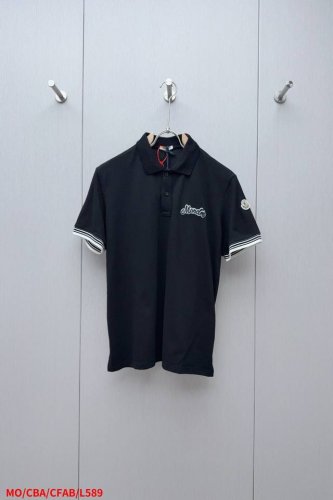 L589 Mo Moncler 标识刺绣衫 定制珠地纯棉缎 呼吸的空气棉 尊享云端棉感 触感软糯 轻盈垂顺 黑白交织 经典配色碰撞出时尚火花 饰以Moner刺绣