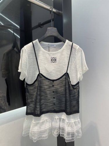 Loewe 25春季新款蕾丝吊带针织 胸前经典Logo 简单百搭 Sml