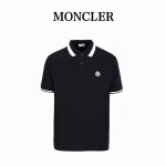 moncler蒙口Mc 咖领扣短袖Polo衫 采用原版220G定制珠地面料 螺纹同缸定染对格对纹零色差。纽扣原版1:1开模定做，领子颜色，尺寸比例还原原版。独家