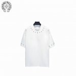 chrome Hearts 克罗心25Ss 环形五金多标短袖 采用32支双纱 260克重面料 进口针织针梳棉进行制作，厚度适中，有垂感又有轮廓型，上身就是一个舒