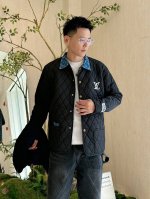 P440 路易威登Lv 官网同款，同步发售！Ss秋冬新款棉服男士加棉夹克外套，原单三标齐全高端版本！带隐藏帽，专柜定制面料 透气舒适度高，细节无可挑剔，品牌元素
