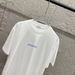 bbr 巴宝*莉 2025春夏款 经典简约蓝色字母刺绣 个性Logo 定制双纱平纹纯棉面料 短袖T恤 男女同款 颜色 黑色 白色 尺码 S 90-130斤 M