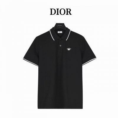 Dior 迪奥 小蜜蜂刺绣Logo短袖polo衫 原版品质，欢迎对比。选用棉质珠地网眼布打造，定制材质260G长绒棉，衣领为双系统提花定织扁机制成，有弹性，不变