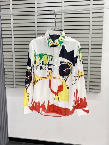 basquiat巴斯奎特独家专供新款男士休闲衬衫 高端定制 高端版本 时尚百搭爆款进口面料 手感超柔软细腻 穿着亲肤舒适 高端精品 代工厂P精细做工 上身非常赞