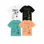 款号Xb2103# Stussy斯图西 Ss25 噩梦涂鸦印花短袖T恤男女同款 230克纯棉圆筒布版型 两侧面不带缝线 正确版本与正品相同。区别市场通货。 颜色