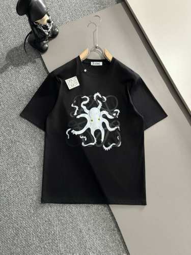 Loewe 罗意威 2025年春夏新品上新 丝光棉圆领短袖T恤 好货不用过多介绍 看细节 专柜码数：M-3Xl 175 140建议L