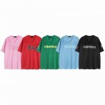 白底细节图 款号 9074-高端品质Choicehearts 夏日限定多巴胺网眼双层短袖 颜色 黑 蓝 绿 粉 红 尺码 S-Xl s 衣长68 胸围120 肩