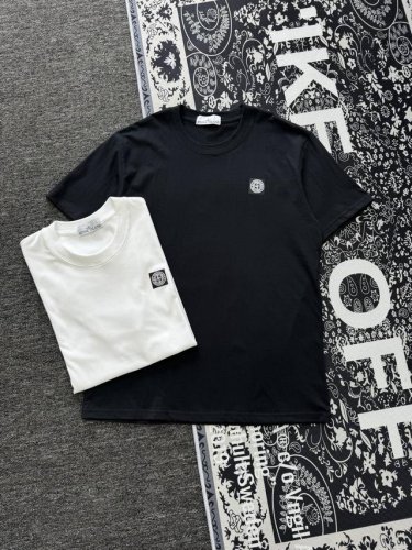 stone Island 石头岛 25Ss 胸前贴布刺绣Logo情侣短袖T恤 小红书热门爆款，明星网红同款穿搭，男女日常通勤穿搭必备单品！ 高品质260克高克重
