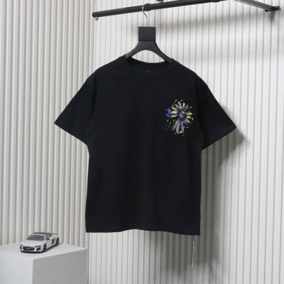 chrome Hearts 克罗心 彩绘花瓣短袖 采用直喷进口机器印花 五金辅料均开磨定制正确配置 黑色2025克罗心正品包装 280克定制定染双纱棉 版型大