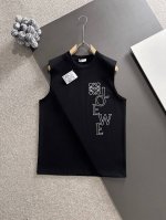 loewe* 市场独家品质 爆款 2025夏款背心上新 原高版本 罗意威 面料采用340克高密度定制棉 不变形 不缩水 立体垂感爆表 工艺介绍：前幅采用硅胶Lo