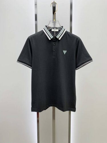 Bv25Ss新款春夏短袖翻领T恤polo，最高版本客供定制高端朱地面料简单时尚款，螺纹拼色螺纹配色超级好看！胸前Bv标识刺绣经典Logo简单大方的款式！满满的高