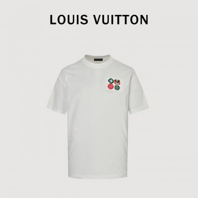 Louis Vuitton 路易威登 25Ss 胸口及后背四叶草Logo刺绣短袖T恤 购入原版开模打造，全套定制辅料，所有细节完美还原 定织定染260G纯棉双纱