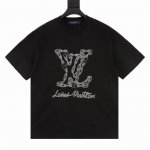 louis Vuitton路易威登 锁链胸花刺绣短袖 size:Xs-Xl