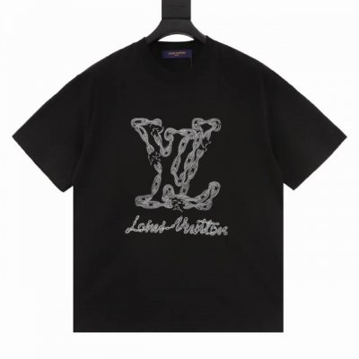 louis Vuitton路易威登 锁链胸花刺绣短袖 size:Xs-Xl