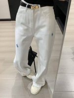 上新 全棉+刺绣 Rl 拉夫 彩色小马牛仔裤 韩里韩气小马刺绣休闲百搭牛仔裤 巨时髦各种风格都秒配 拉夫女孩的夏日人手必备 版型是我再次安利的阔脚直筒裤 无束缚