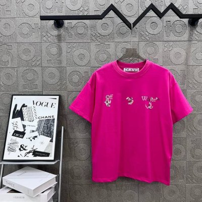 120 off-White 箭头字母手绘稿大Logo 原版面料 官方同款 短袖T恤 定制 同缸染面料 手感非常舒服 春夏最新砖柜同步 时尚又个性 超级百搭好看的