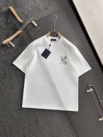 LV 2025Ss春夏最新款圆领时尚短袖T恤，官网同步，专柜纯棉面料！贴肤舒适，耐看又好穿，经典简约Logo设计，原厂工艺一丝不苟，型男必备单品 码数M-Xxl