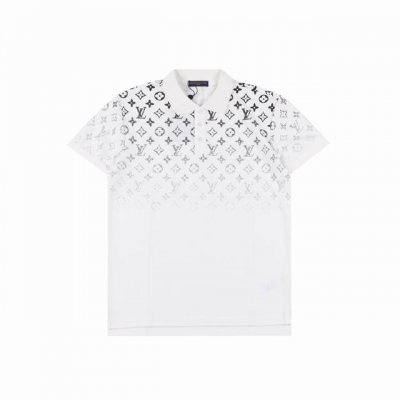 louis Vuitton 路易威登 25Ss 老花渐变polo短袖 客供精仿棉打造珠地材质面料 夏季新款T恤翻领短袖polo衫 专柜定制面料 透气舒适度高 细