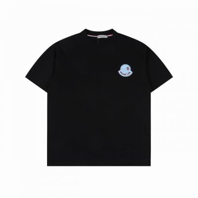 moncler 蒙口2025Ss毛巾绣签名Logo短袖T恤 定制云舒绒棉平纹柔软细腻舒适贴肤标志性Moncler标识点缀于胸前 仿佛艺术家的灵魂印记辨识度拉满低
