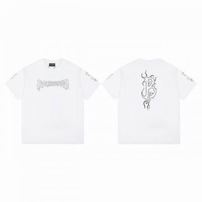 Balenciaga 巴黎世家 Ss 模糊Logo直喷印花短袖T恤 正确260G定染双纱面料 进口直喷机器环保材料印花 字母立体清晰 效果立体 正确印花细节 成