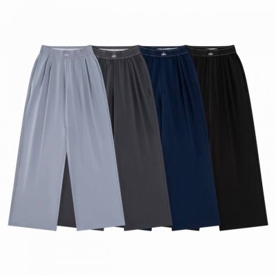 款D39 Alo 退货盒子破损5 顶级品质带原版盒子 - Alo 25Ss Yoga Suit Up Trouser 腰封速干科技超轻薄阔腿休闲百搭长裤 - 原