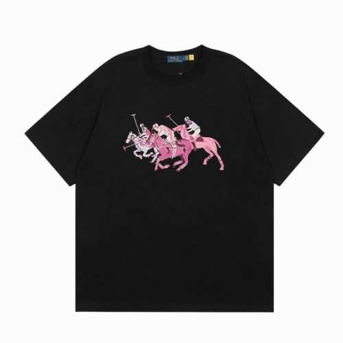 黑色 顶级品质 拉夫劳伦Ralph Lauren新款重工刺绣男女同款情侣短袖 这两年拉夫劳伦风好大！审美真的有大大提高大马刺绣点缀就很好看，搭配短裤和阔腿裤无论