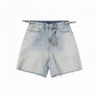 balenciaga巴黎世家Blcg 24Ss 做旧流苏裤脚牛仔短裤。 Size：Xs-L